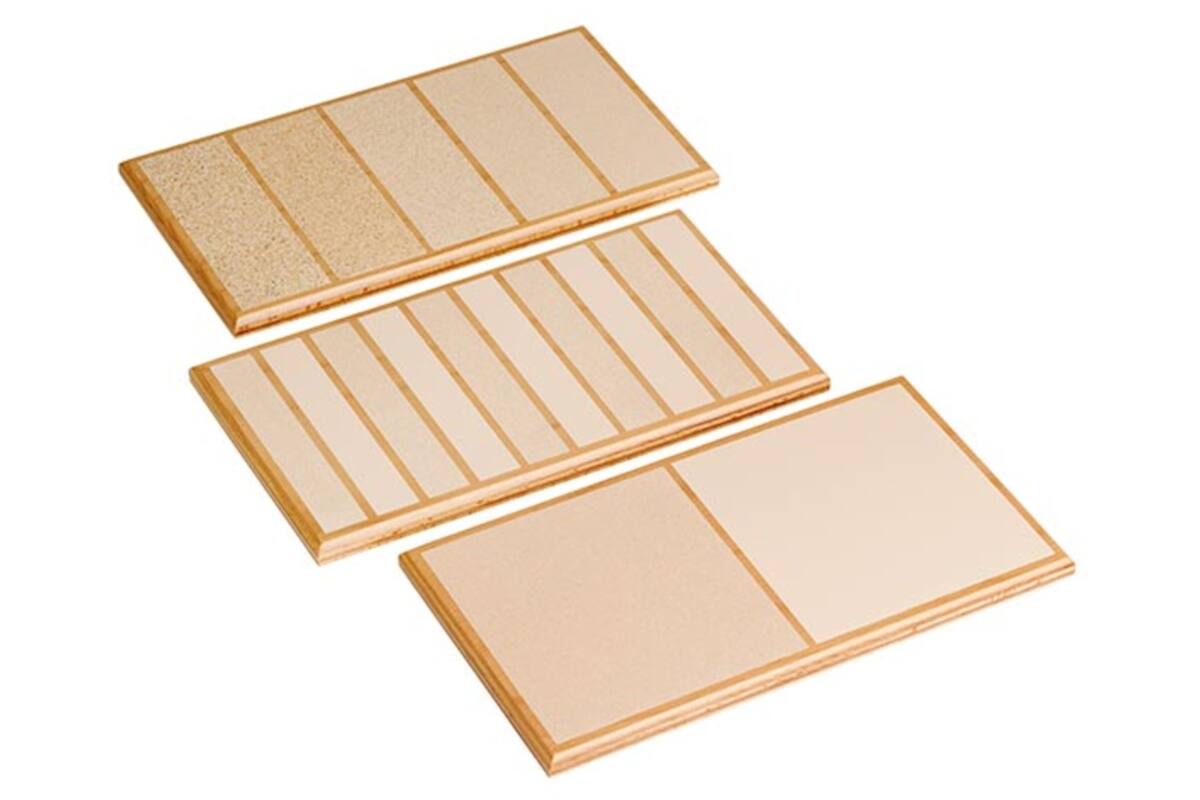 Ruw-glad plankjes, set van 3