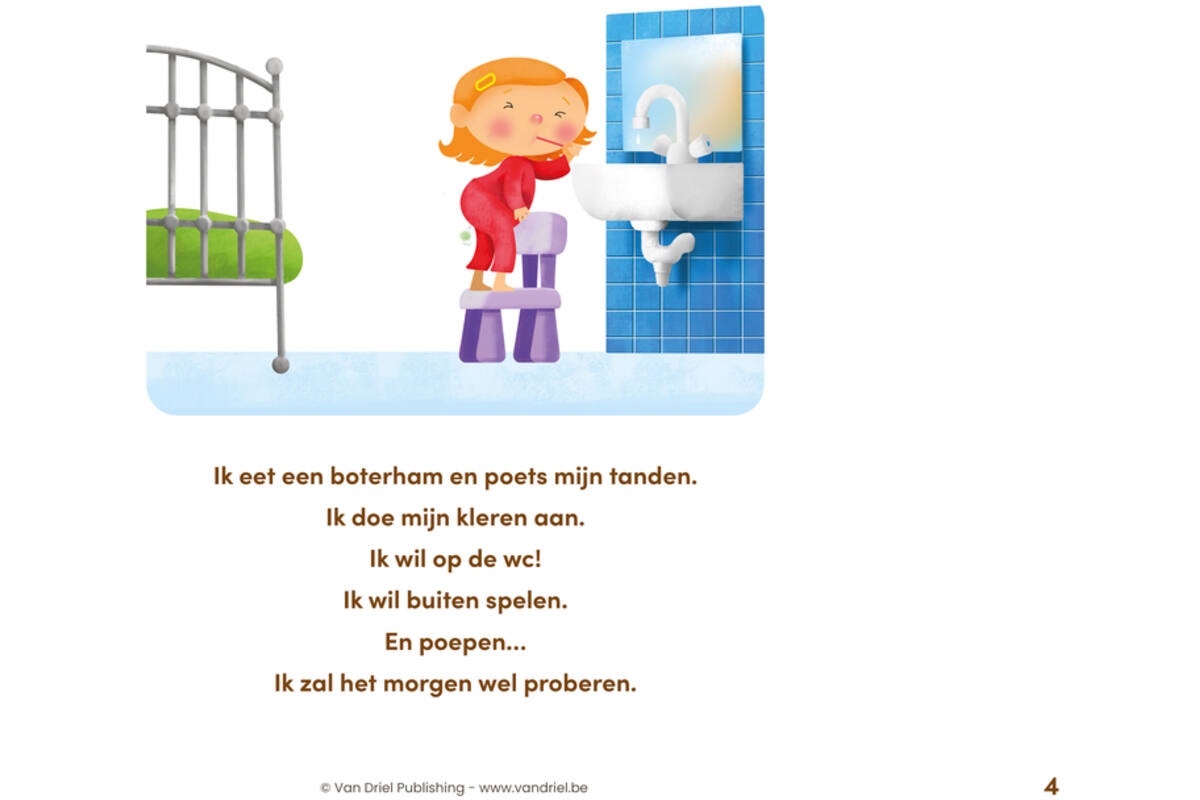 Ik durf niet te poepen - Kamishibai vertelplaten