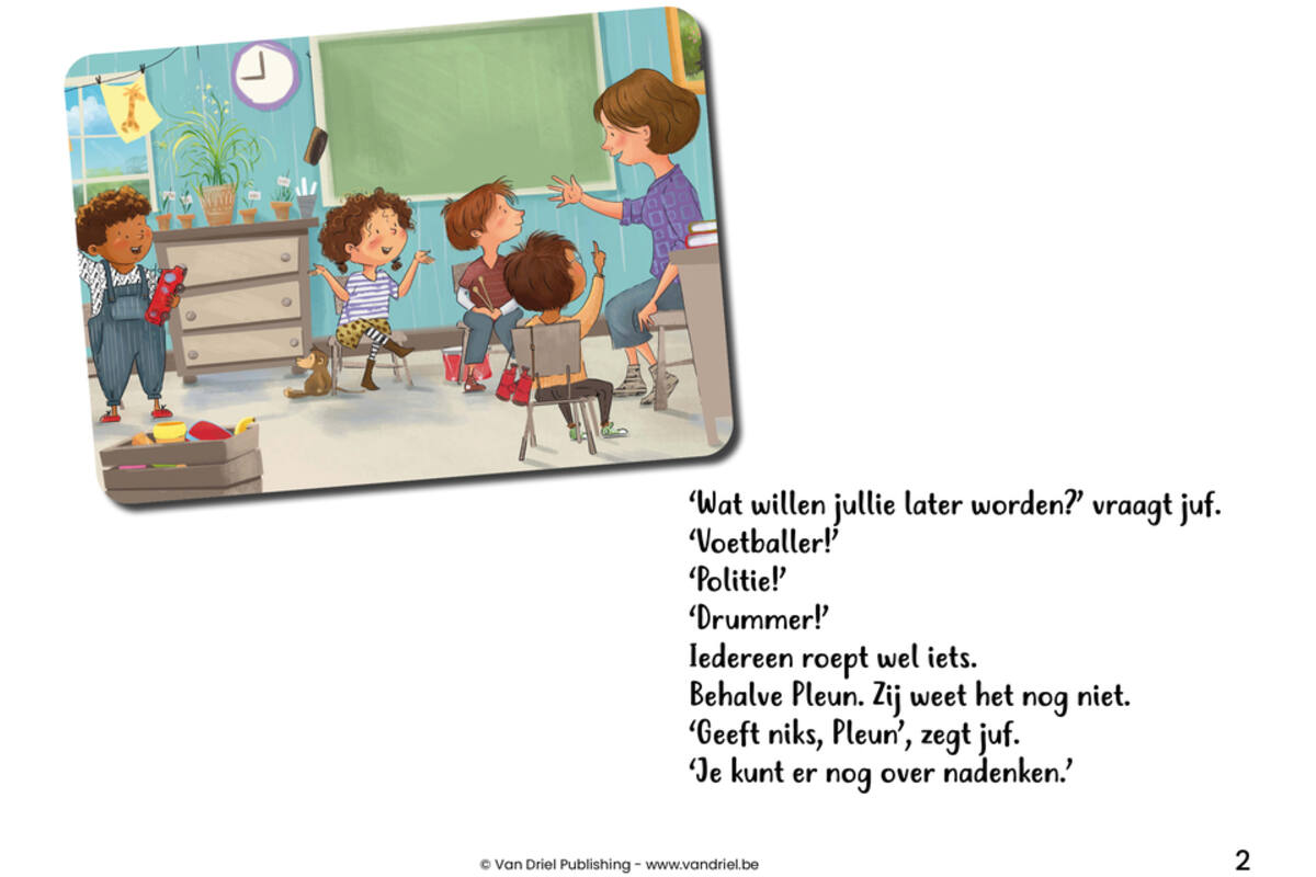 Oppasser voor een dag - Kamishibai vertelplaten