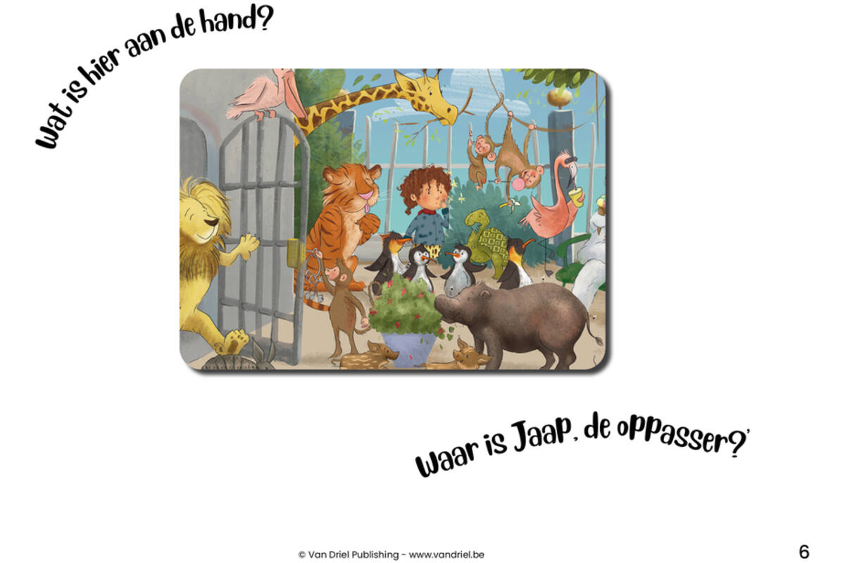 Oppasser voor een dag - Kamishibai vertelplaten