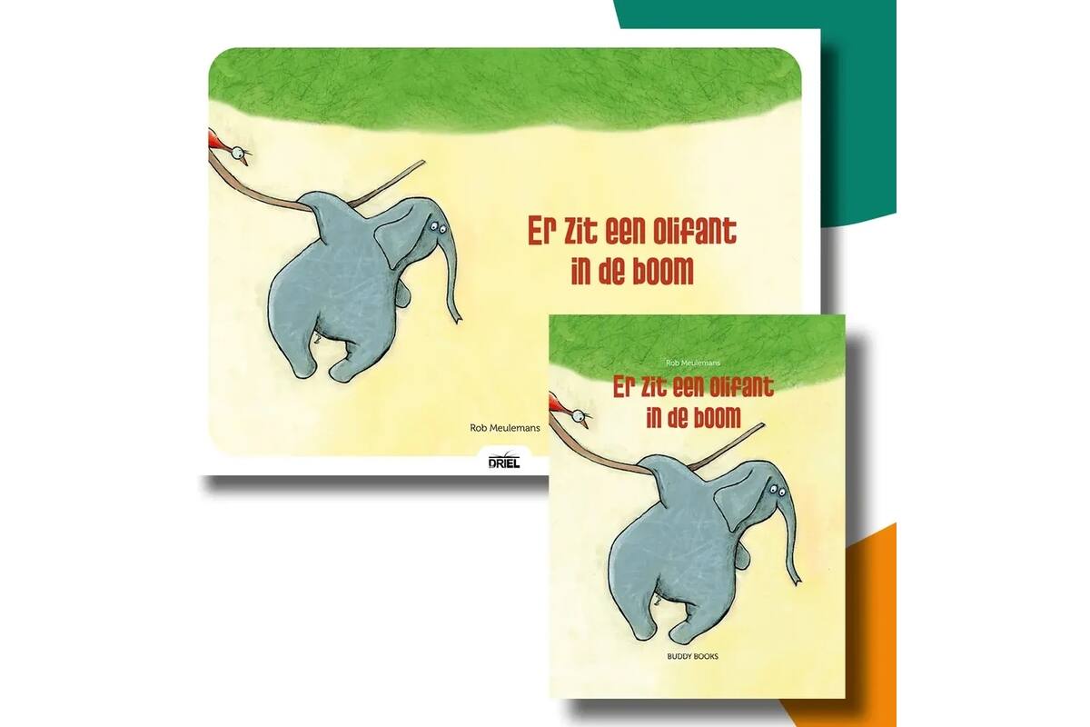 Er zit een olifant in de boom - set Kamishibai vertelplaten & prentenboek