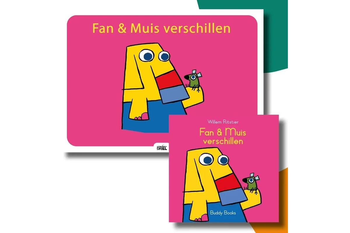 Fan & muis verschillen - set Kamishibai vertelplaten & prentenboek