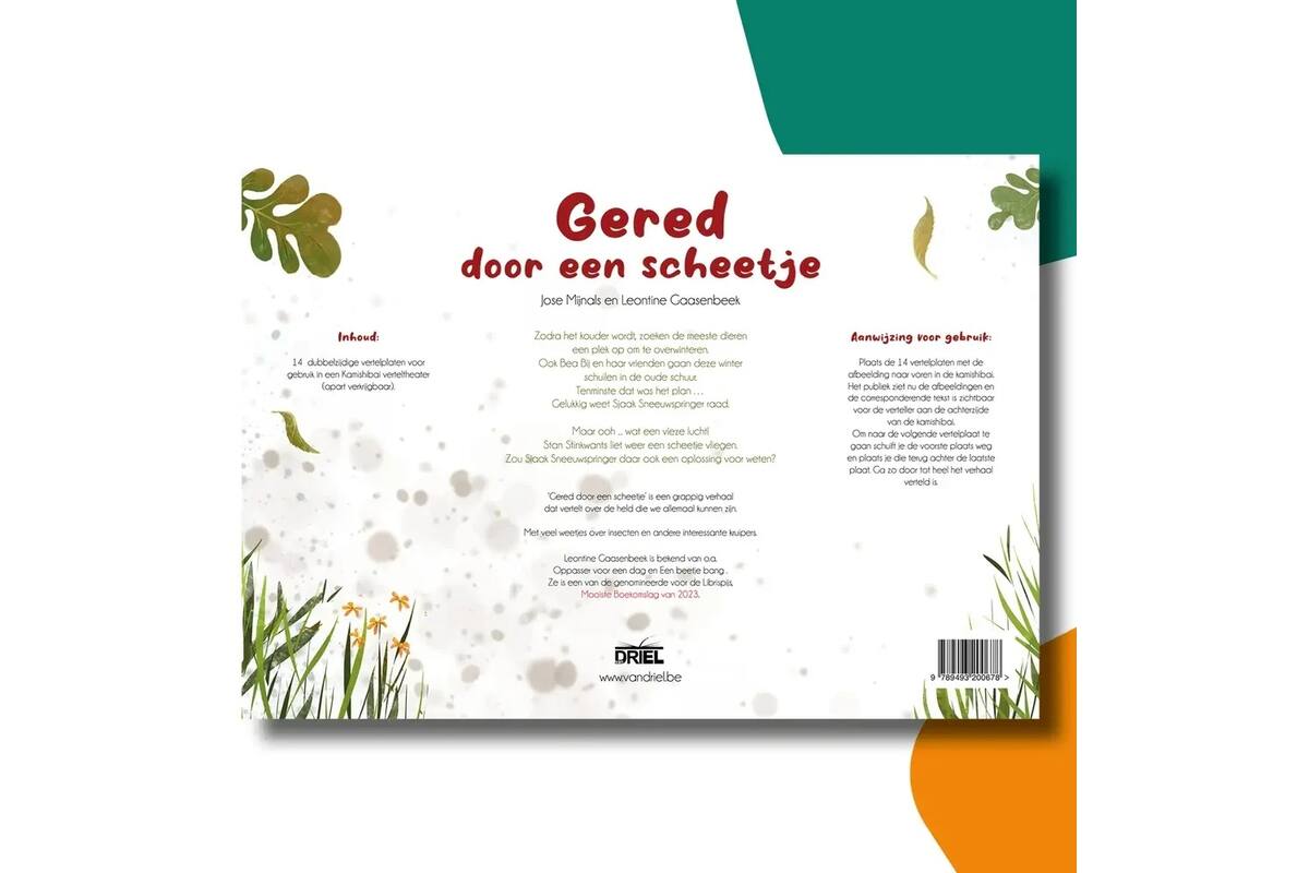 Gered door een scheetje - set Kamishibai vertelplaten & prentenboek