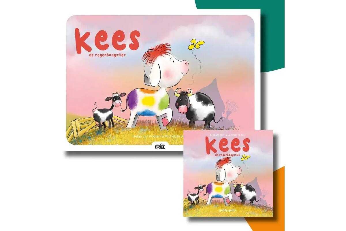 Kees de regenboogstier - set Kamishibai vertelplaten & prentenboek