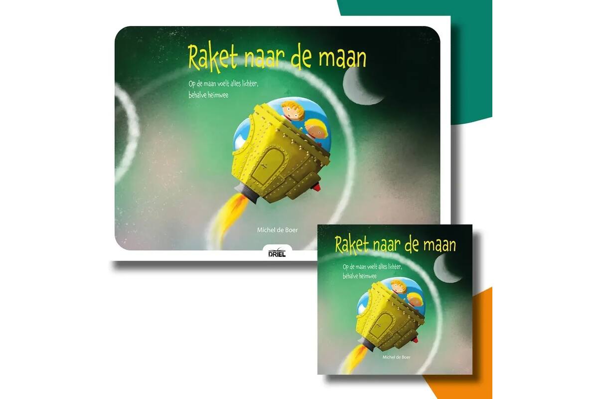 Raket naar de maan - set Kamishibai vertelplaten & prentenboek