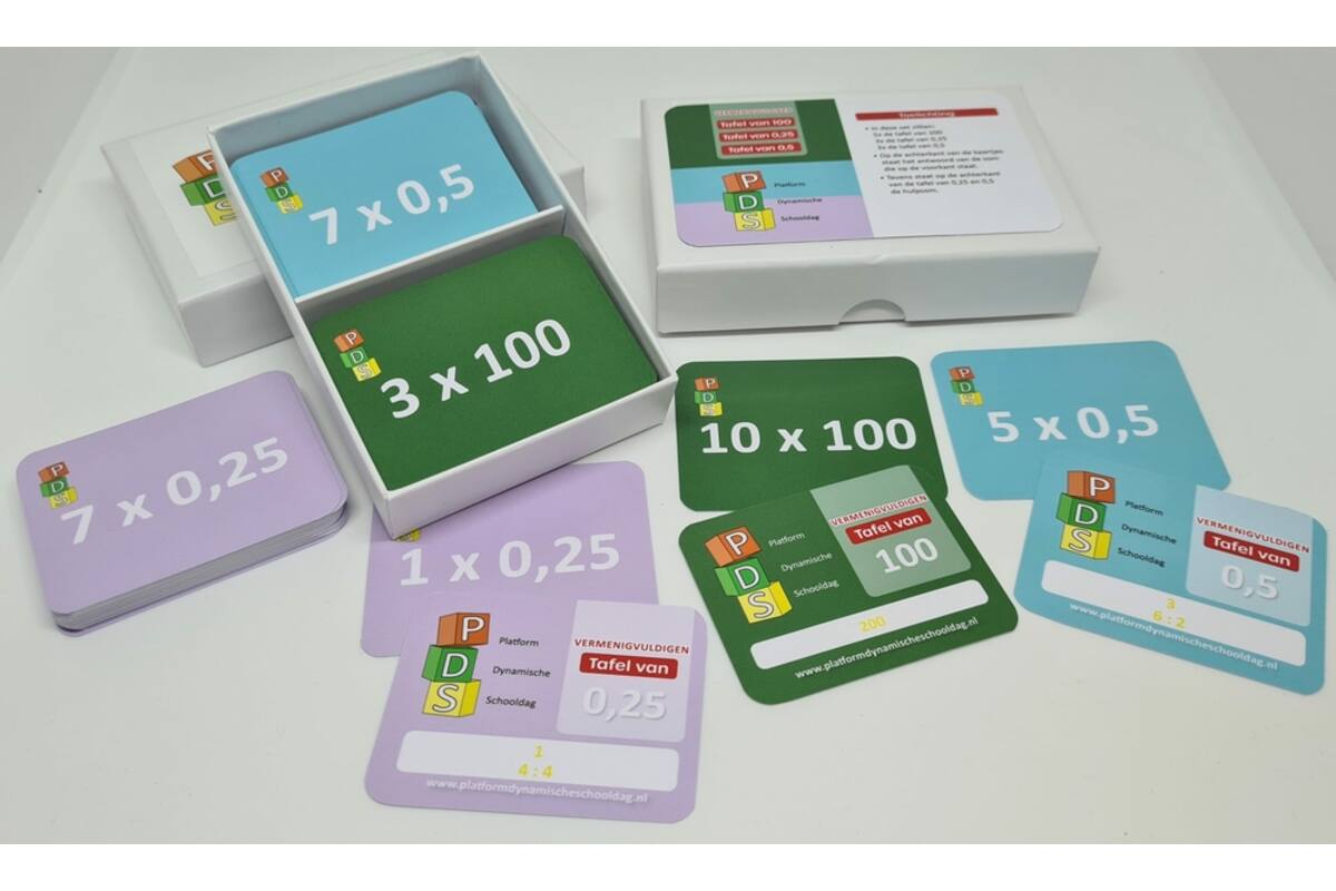 Dynamische schooldag Bewegend leren Box 3 Tafelkaartjes
