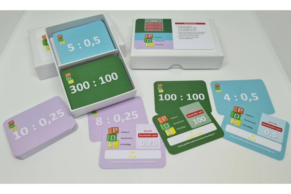 Dynamische schooldag Bewegend leren Box 4 Deelkaartjes