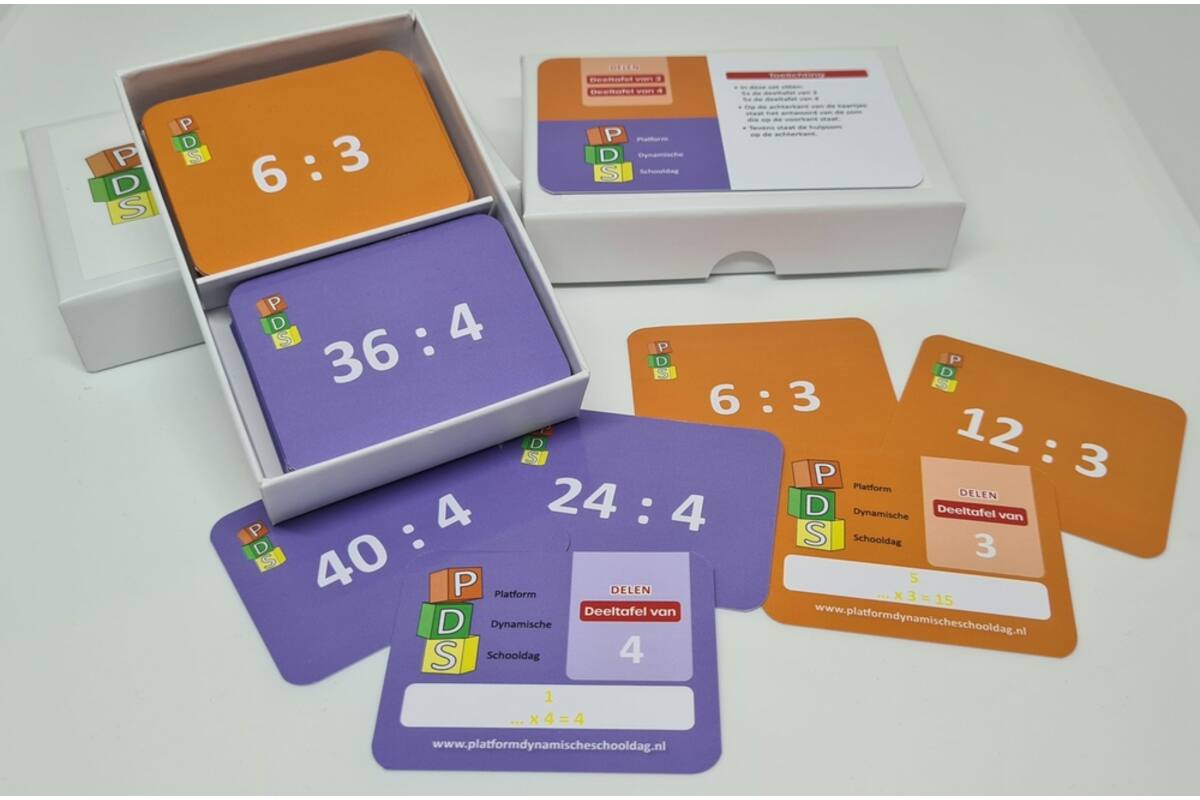 Dynamische schooldag Bewegend leren Box 4 Deelkaartjes