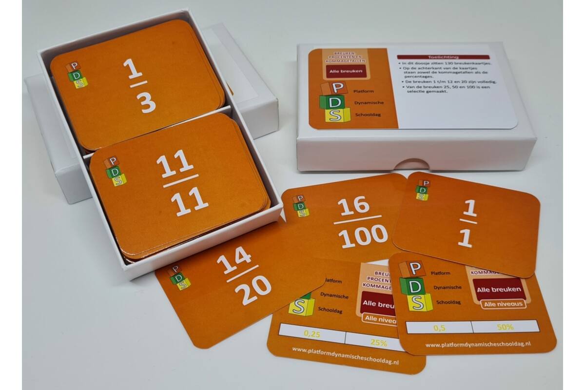 Dynamische schooldag Bewegend leren Box 5 Breuken. proc. en kommaget.