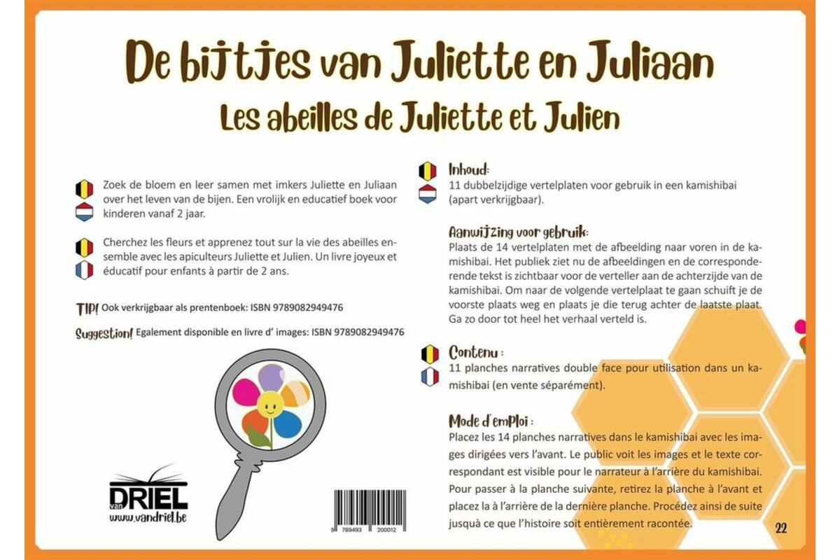 De bijtjes van Juliette en Juliaan Kamishibai vertelplaten