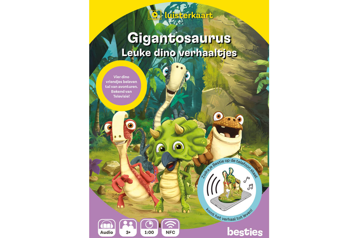 Besties luisterkaart - Gigantosaurus - leuke dino verhaaltjes