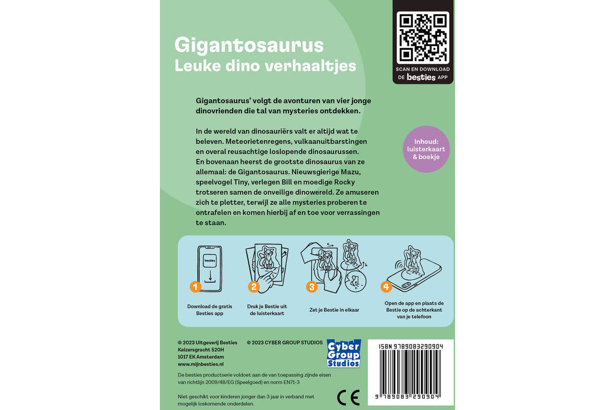 Besties luisterkaart - Gigantosaurus - leuke dino verhaaltjes