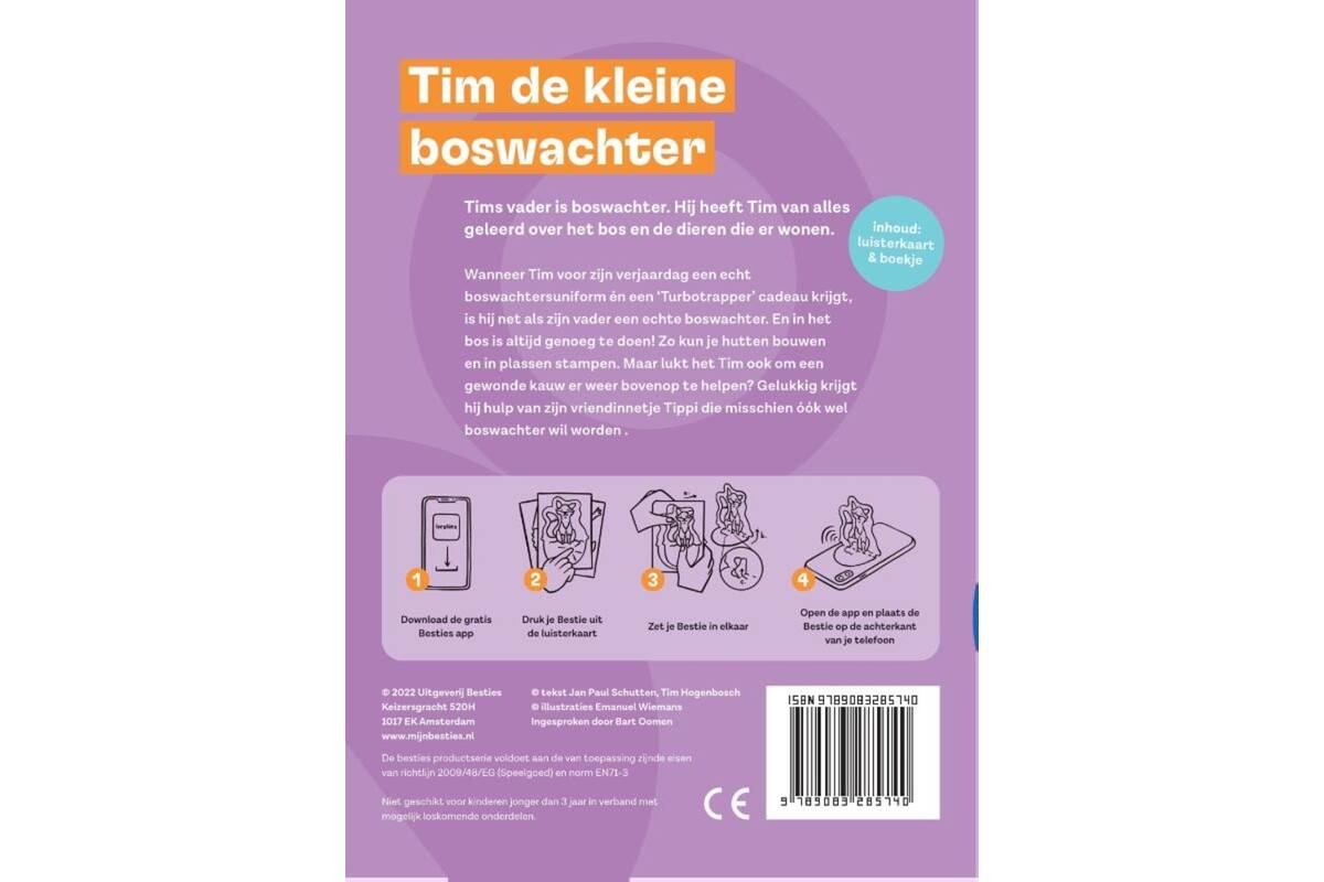 Besties luisterkaart - Tim de kleine boswachter