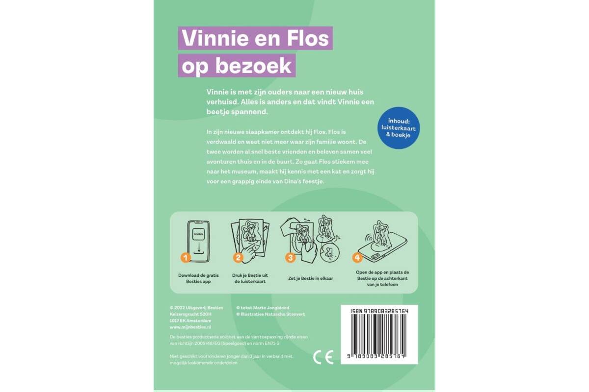 Besties luisterkaart - Vinnie en Flos op bezoek