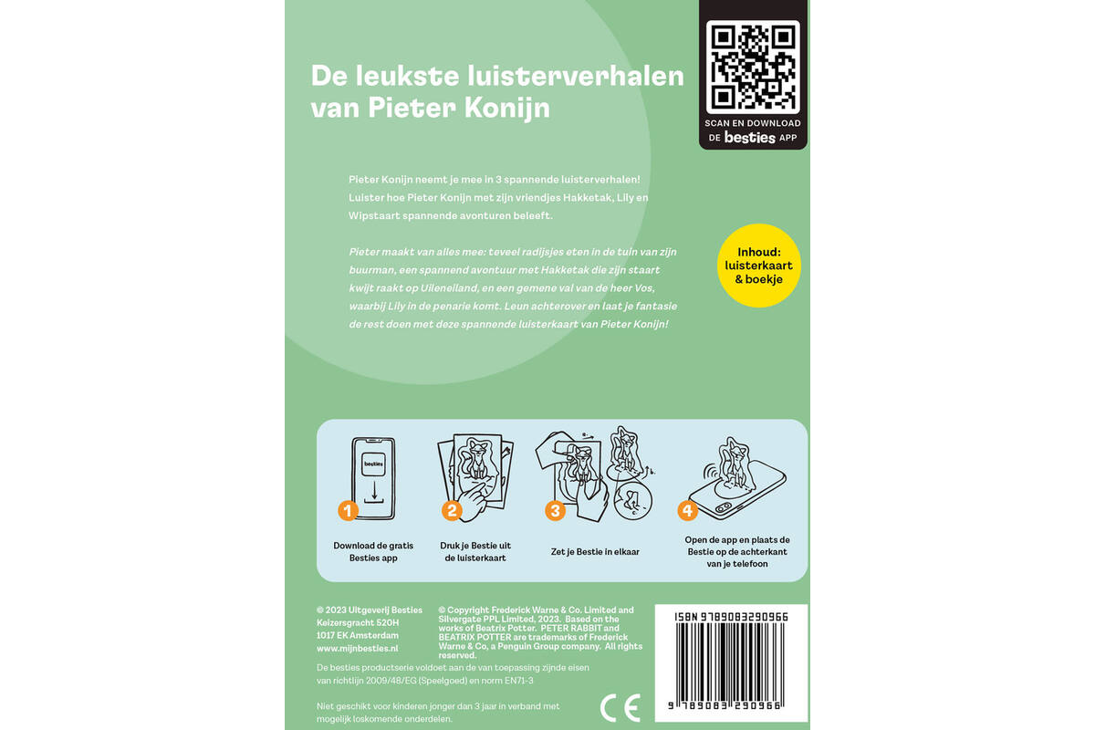 Besties luisterkaart - De leukste luisterverhalen van Pieter Konijn
