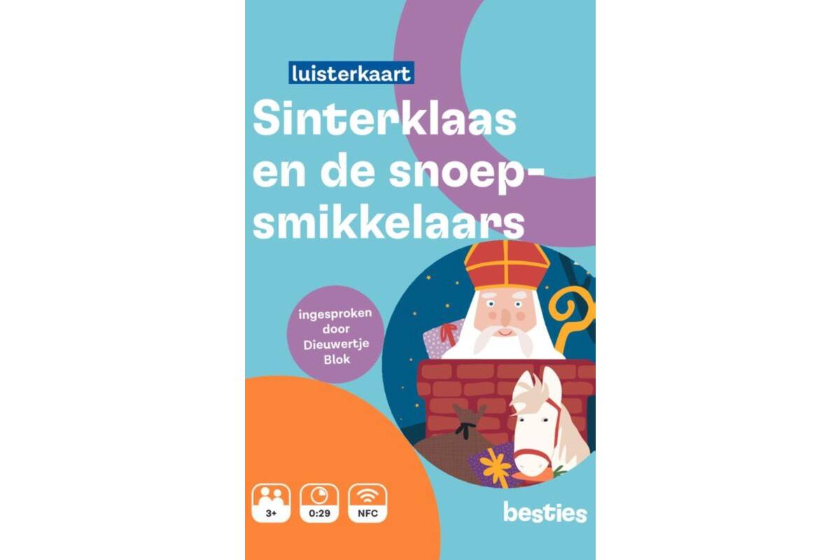 Besties luisterkaart - Sinterklaas en de snoepsmikkelaars