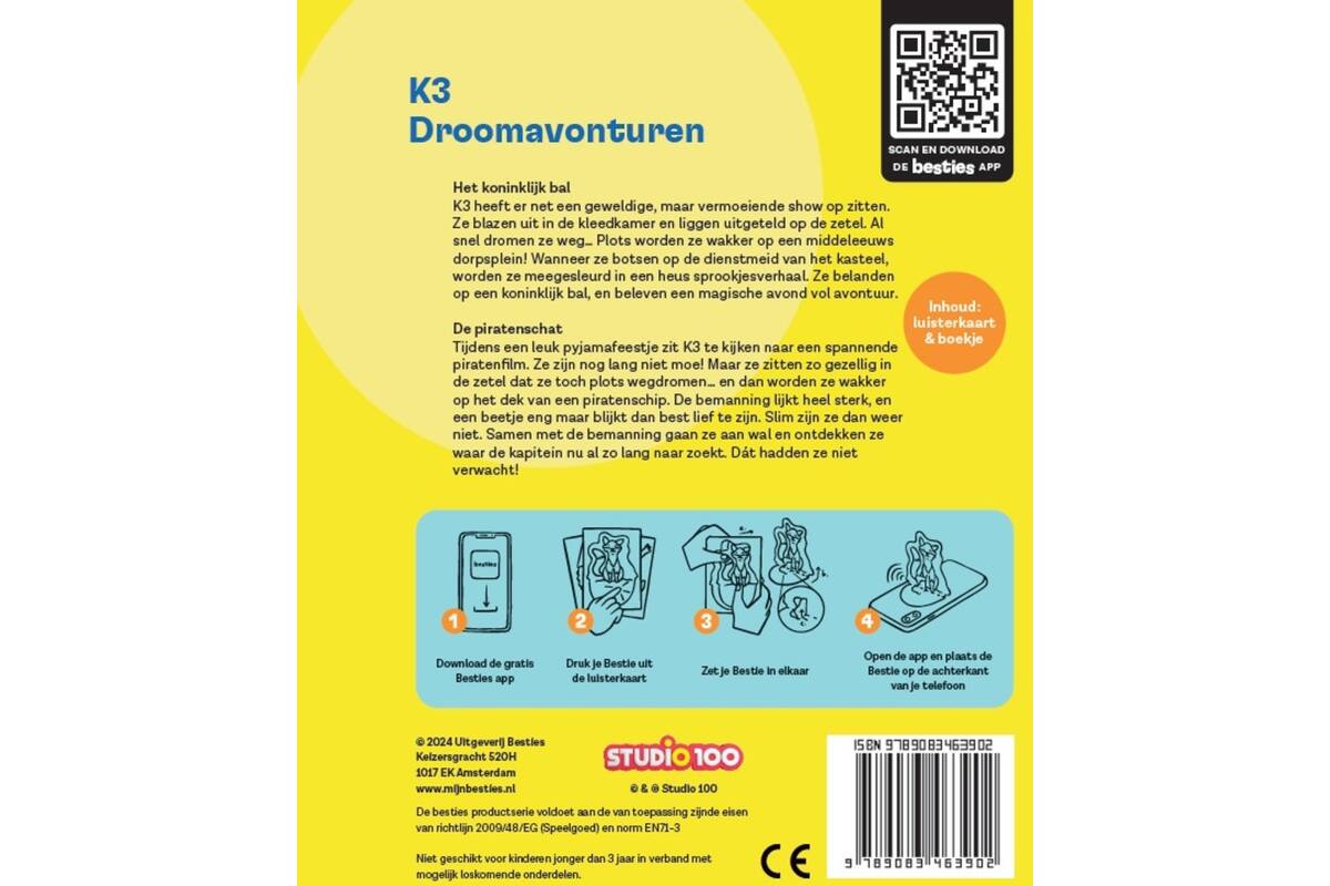 Besties luisterkaart - K3 - Van koninklijk bal tot piratenschat