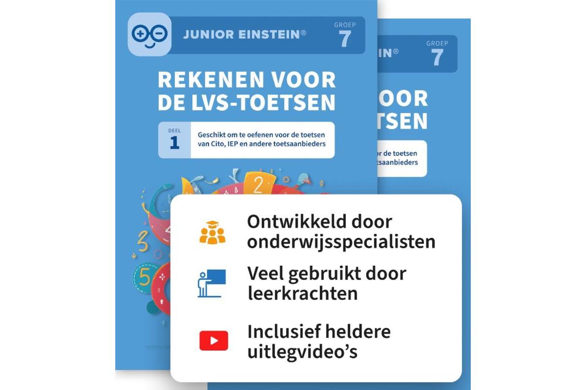 Rekenen voor de LVS-toetsen groep 7 deel 1 en 2