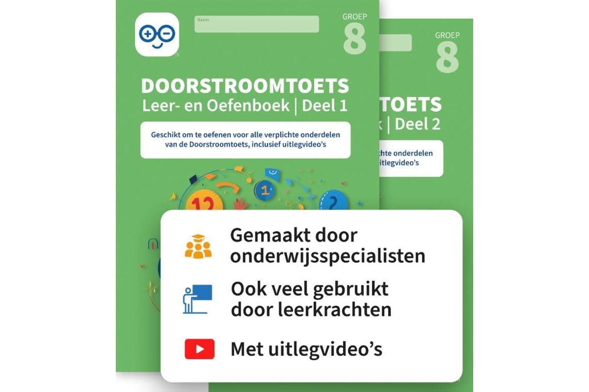 Doorstroomtoets Leer- en Oefenboek groep 8 deel 1 en 2