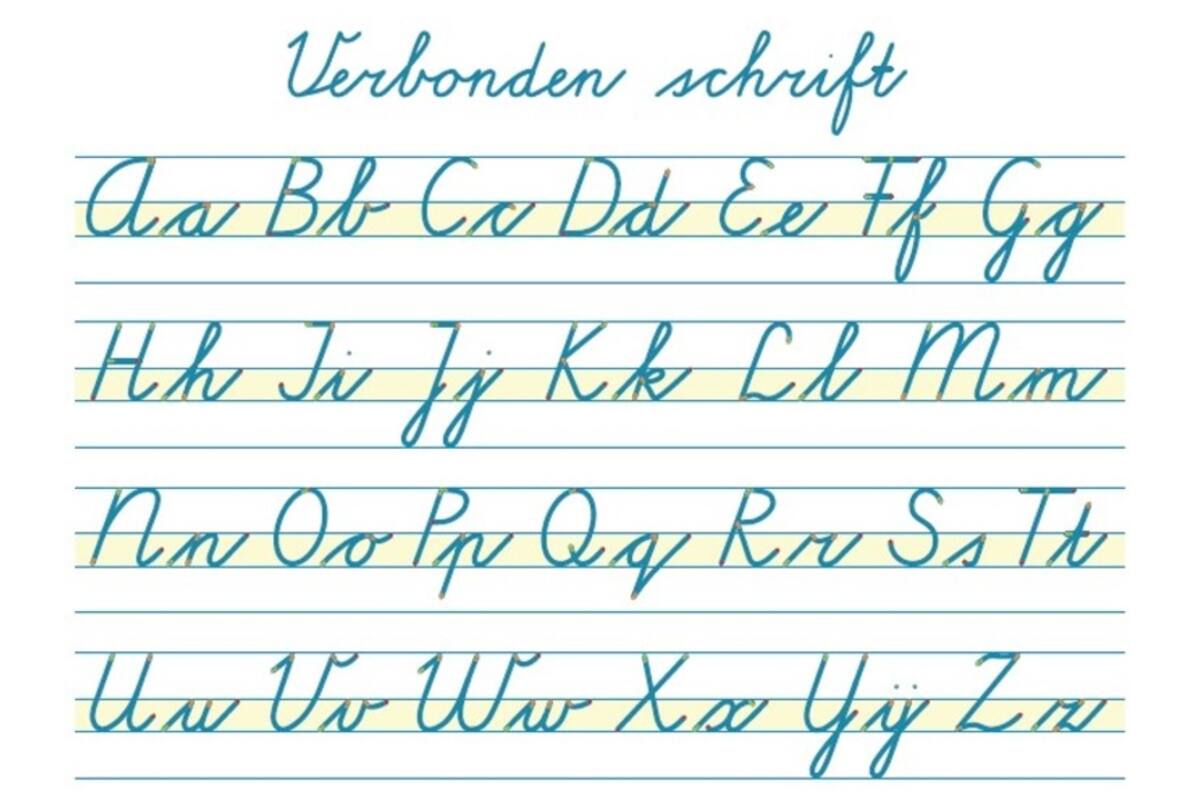 Handiger Handschrift groep 4-8 alfabet tafelkaarten verbonden schrift