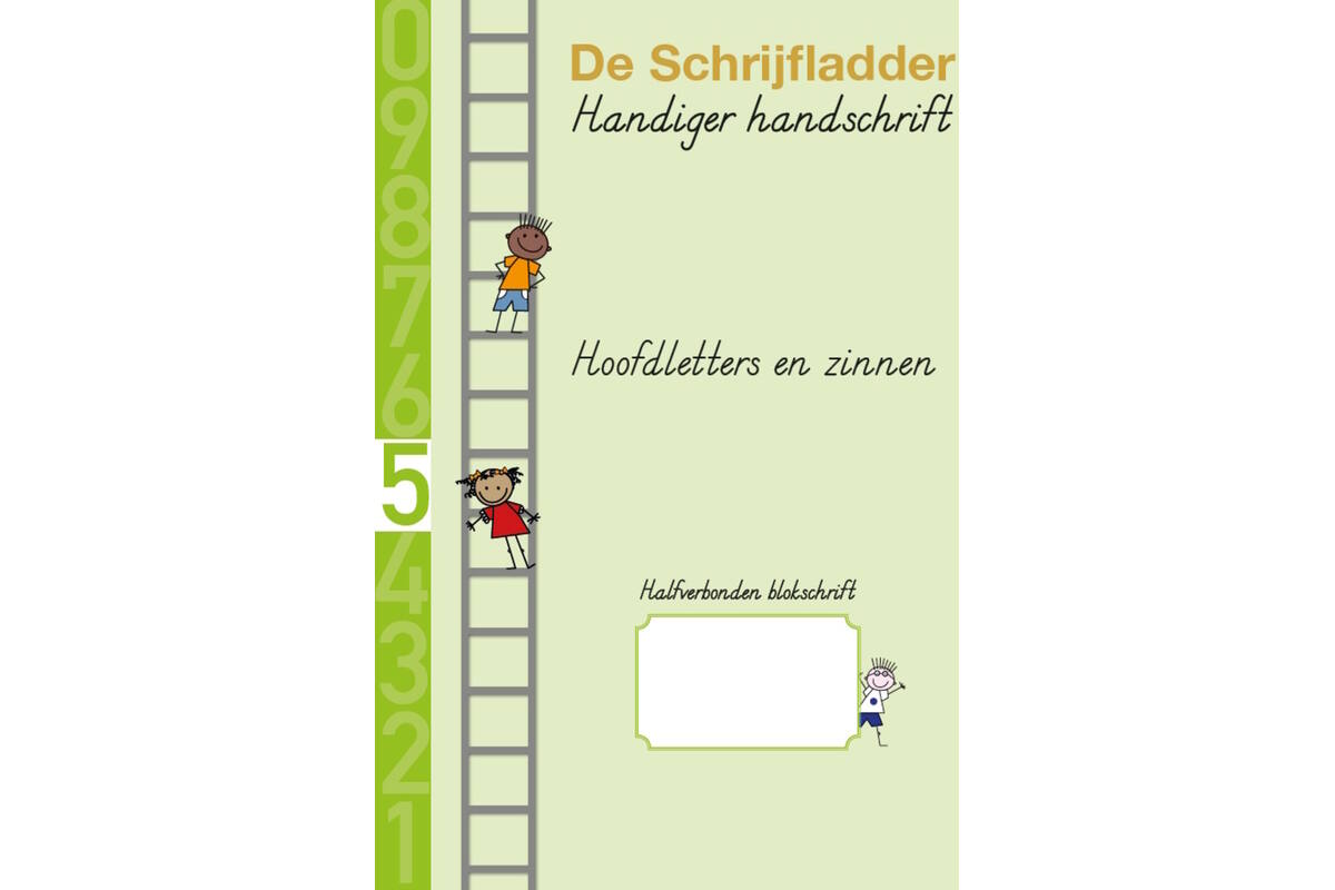Handiger Handschrift groep 4 A4 Schrift 5 - Hoofdletters & zinnen halfverbonden blokschrift