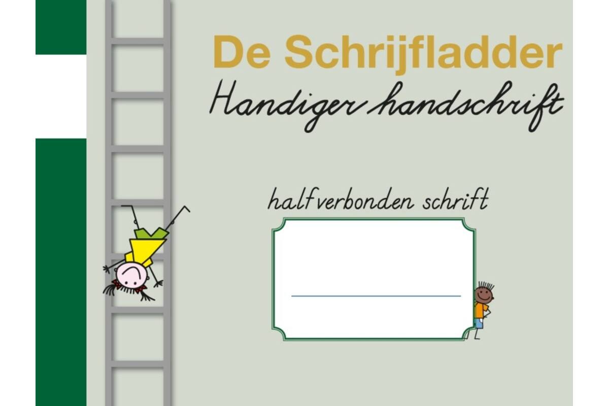 Handiger Handschrift groep 3 A5 Dictee schrift - 6 mm halfverbonden blokschrift