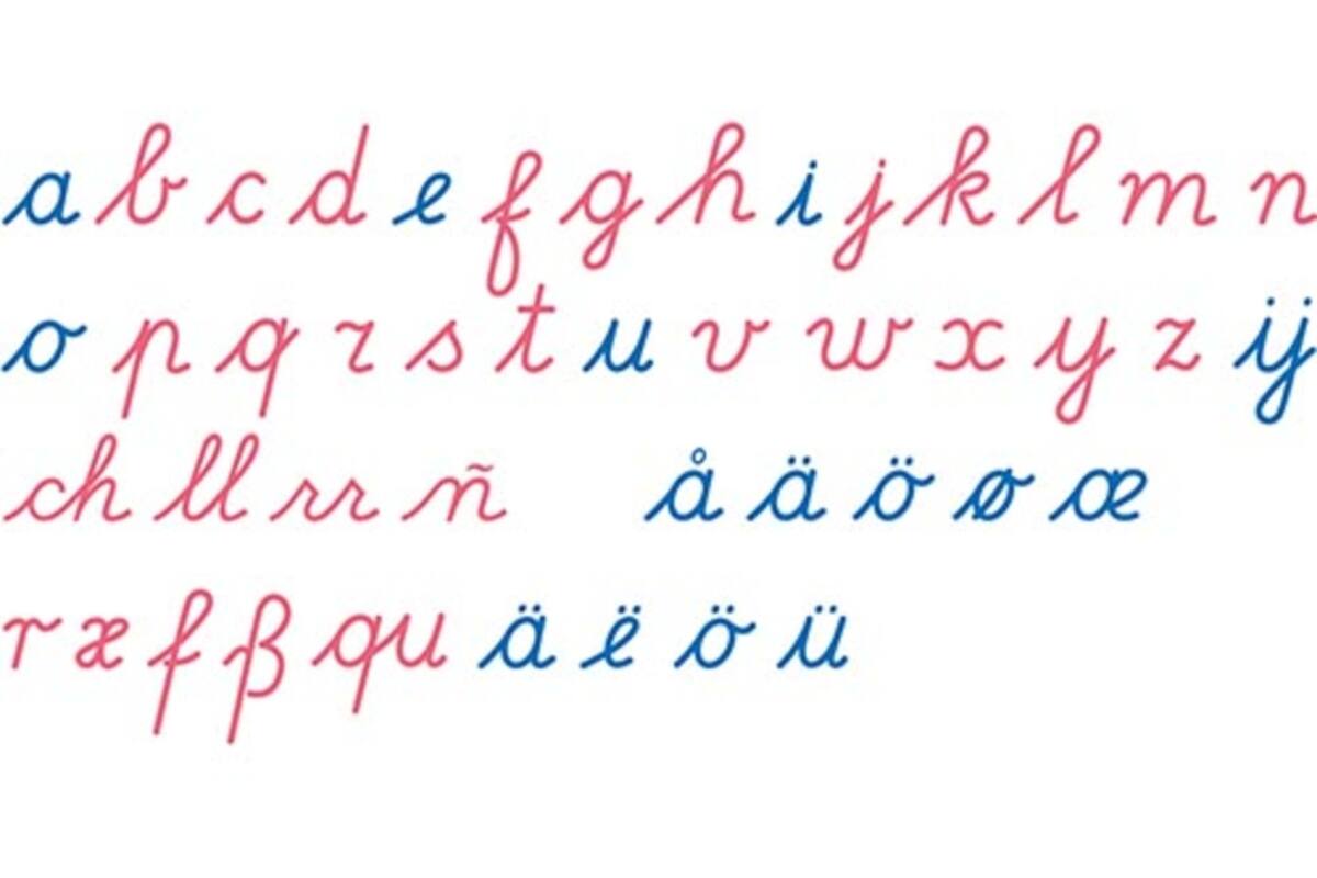 Grote houten letters: schrijfschrift