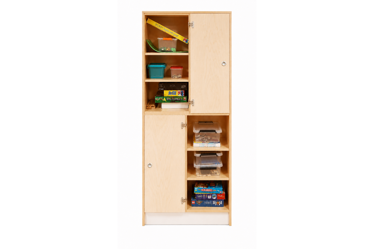 Kast 180 graden onder, 100x90x50 cm (lxbxh) | Ahorn, op plint, deuren wit/Ahorn