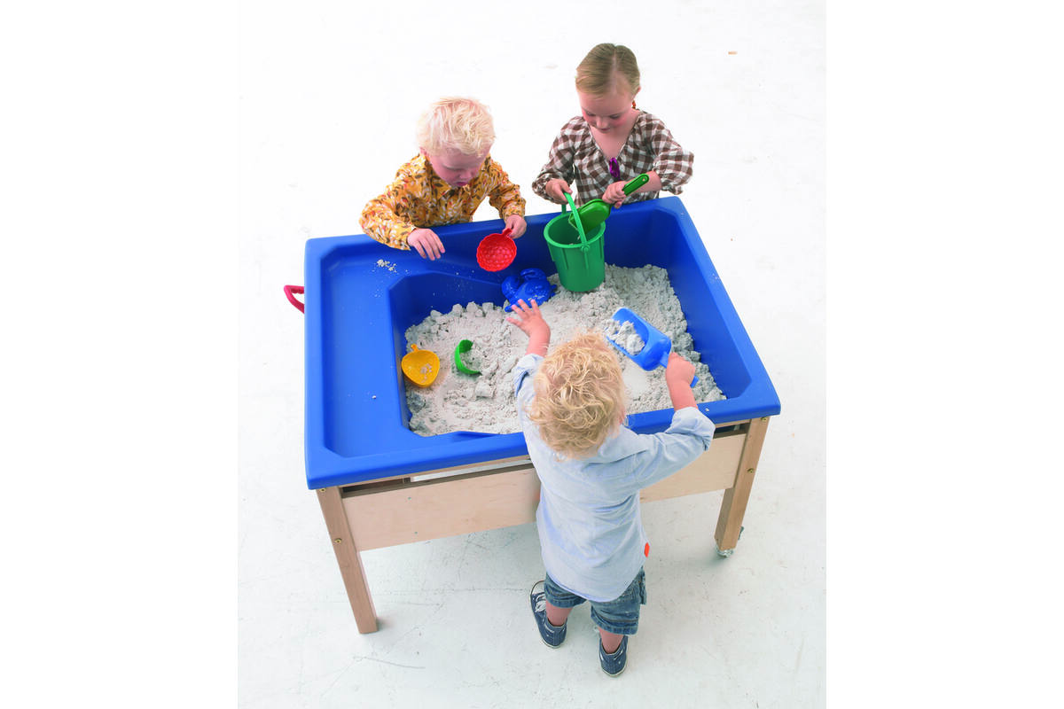 Zandwatertafel inclusief blauwe bak met afrit