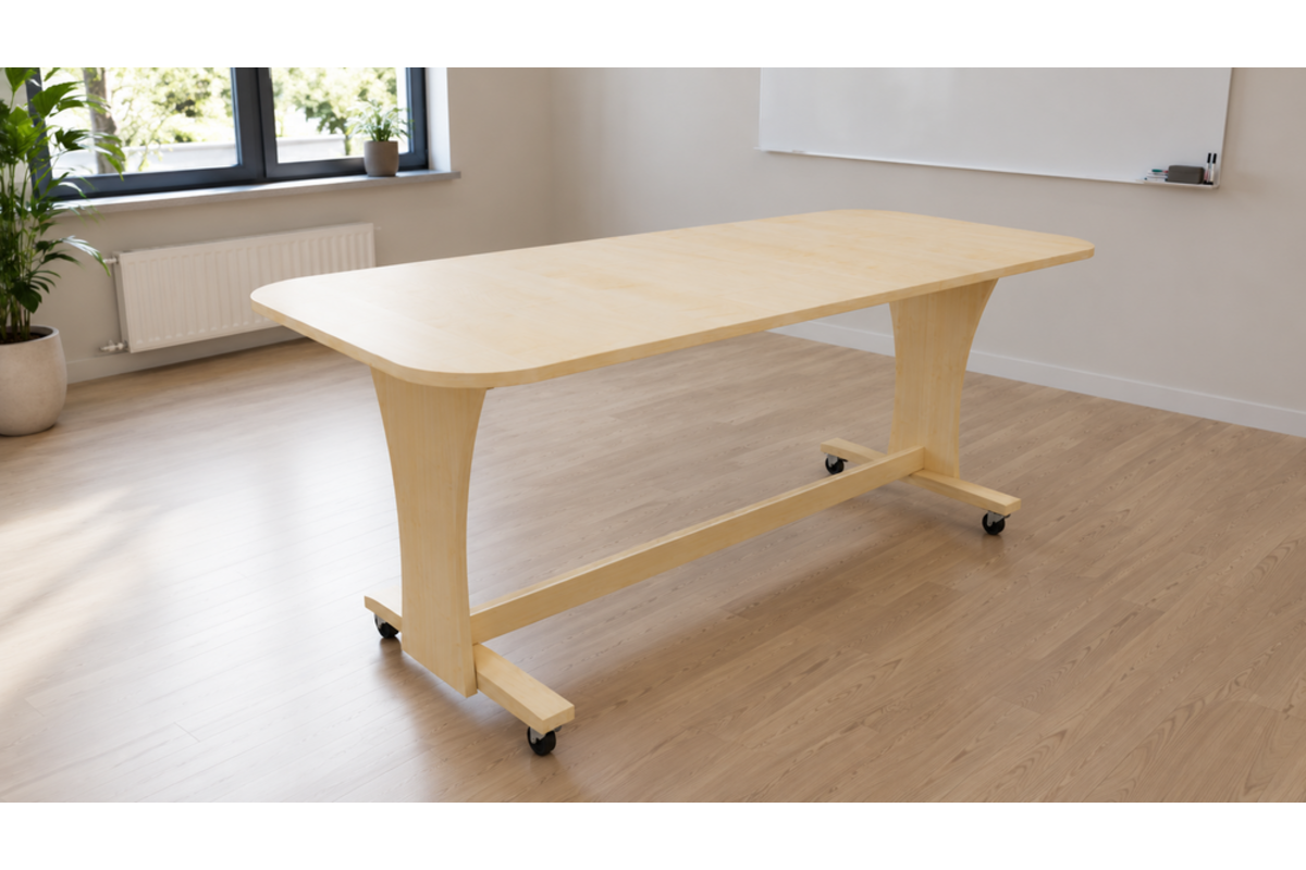Tafel Flex 210 HPL toplaag ahorn structuur, blad 210 x 80 cm