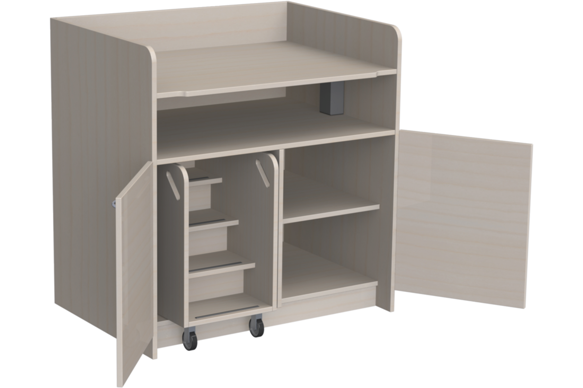 Aankleedtafel Standard 100 ahorn trap links
