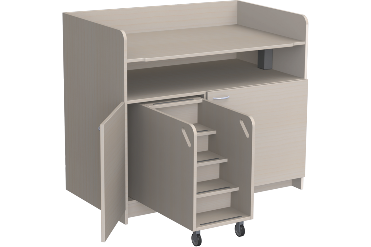 Aankleedtafel Standard 120 ahorn trap links