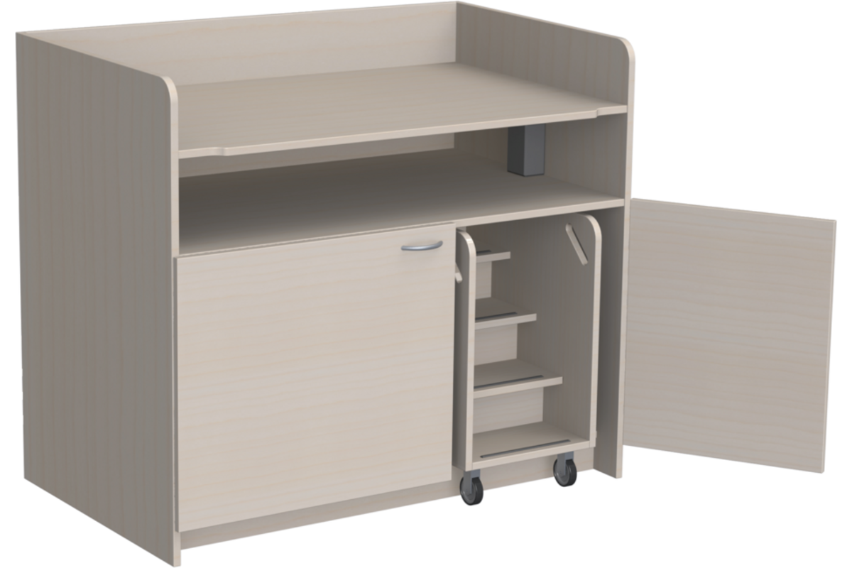 Aankleedtafel Standard 120 ahorn trap rechts