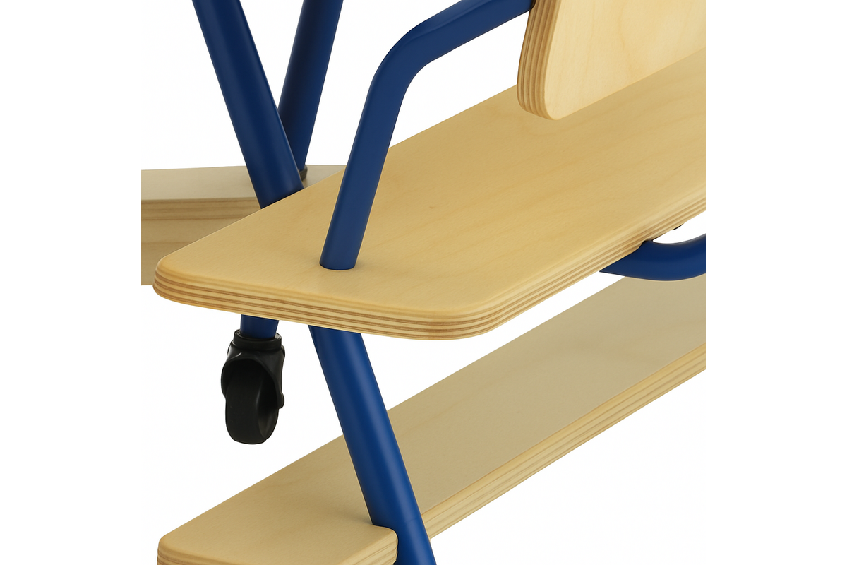 Banksteunen t.b.v. tafelsysteem blauw RAL 5017,  verkeersblauw