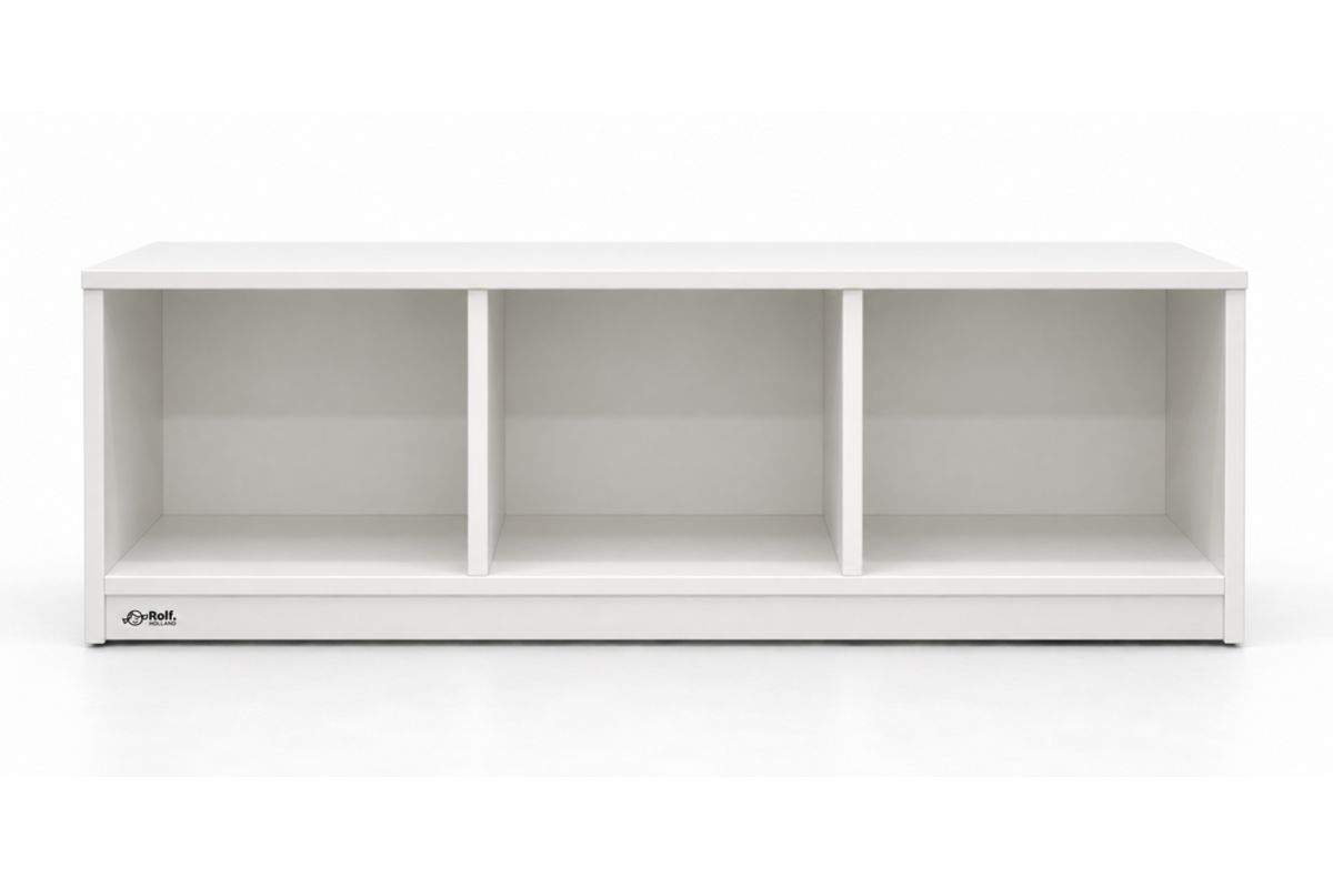 Vakkenkast laag | 3 vakken, 104x42x40 cm, Wit