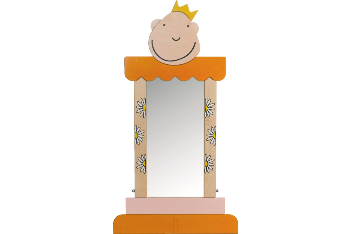 Spiegel prinses met margriet 155 cm oranje