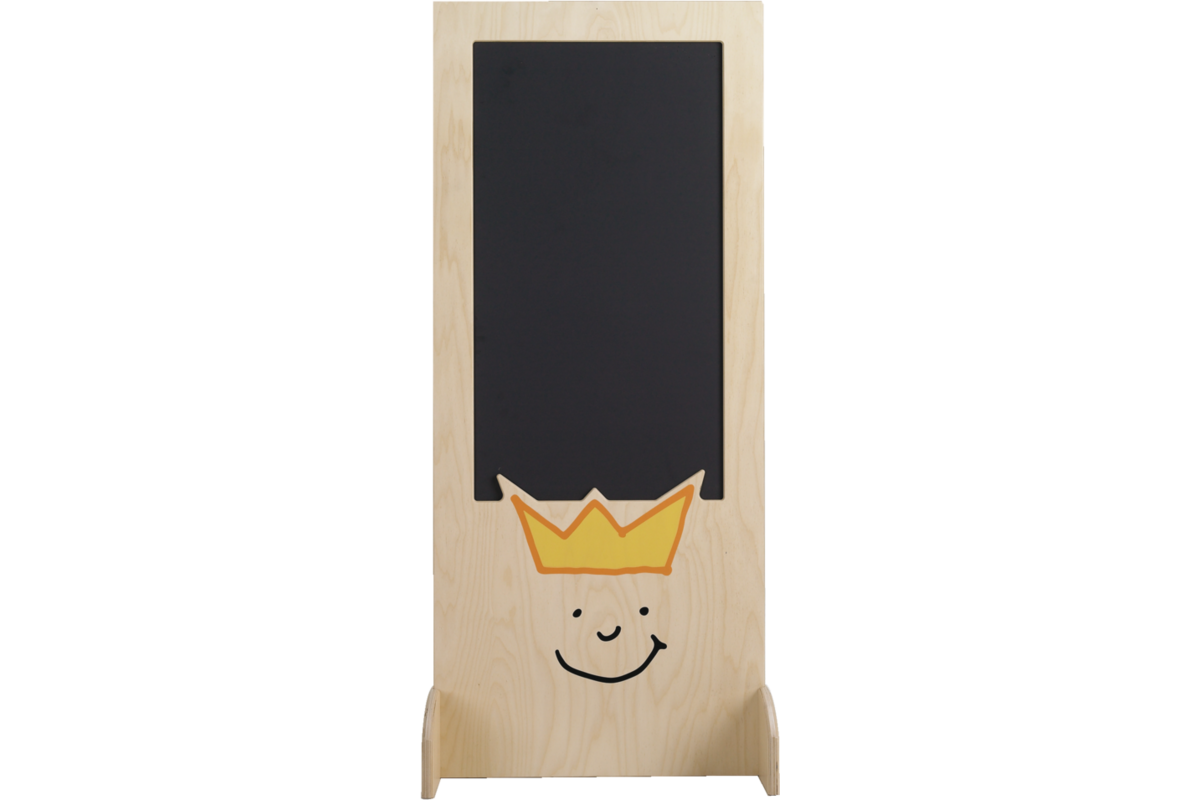 Spiegel-krijtbord koning en koningin