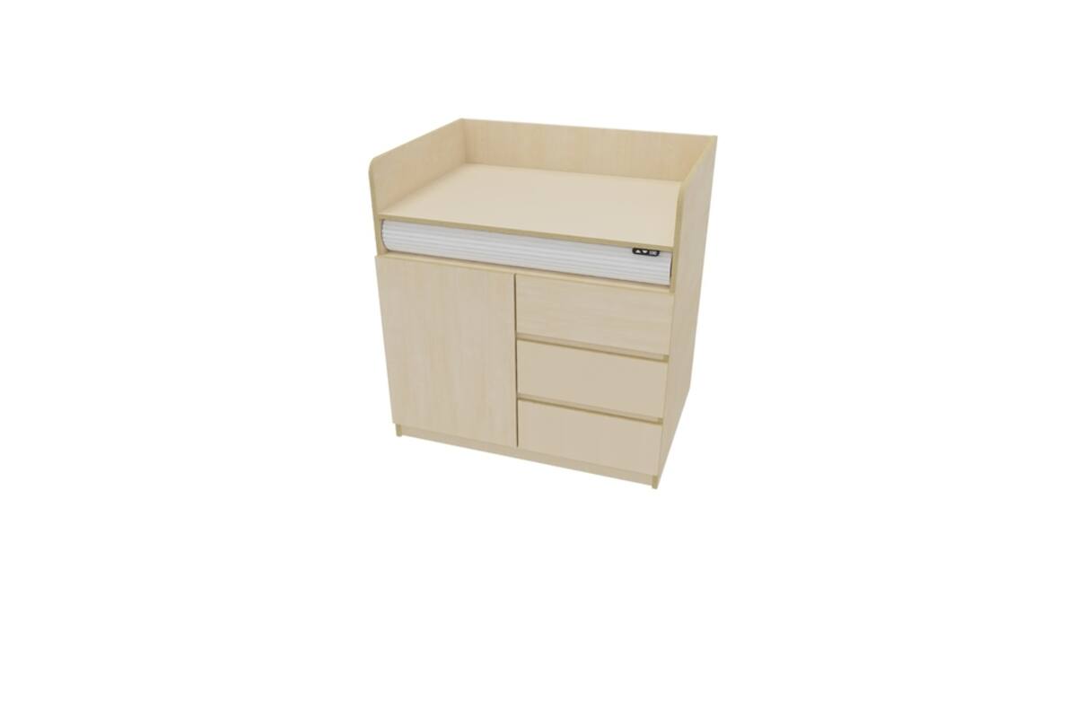 Aankleedtafel Flex+ 100 ahorn trap links