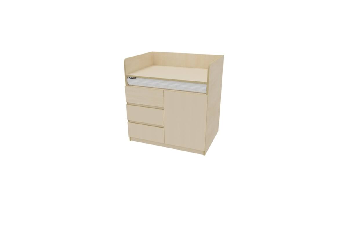 Aankleedtafel Flex+ 100 ahorn trap rechts