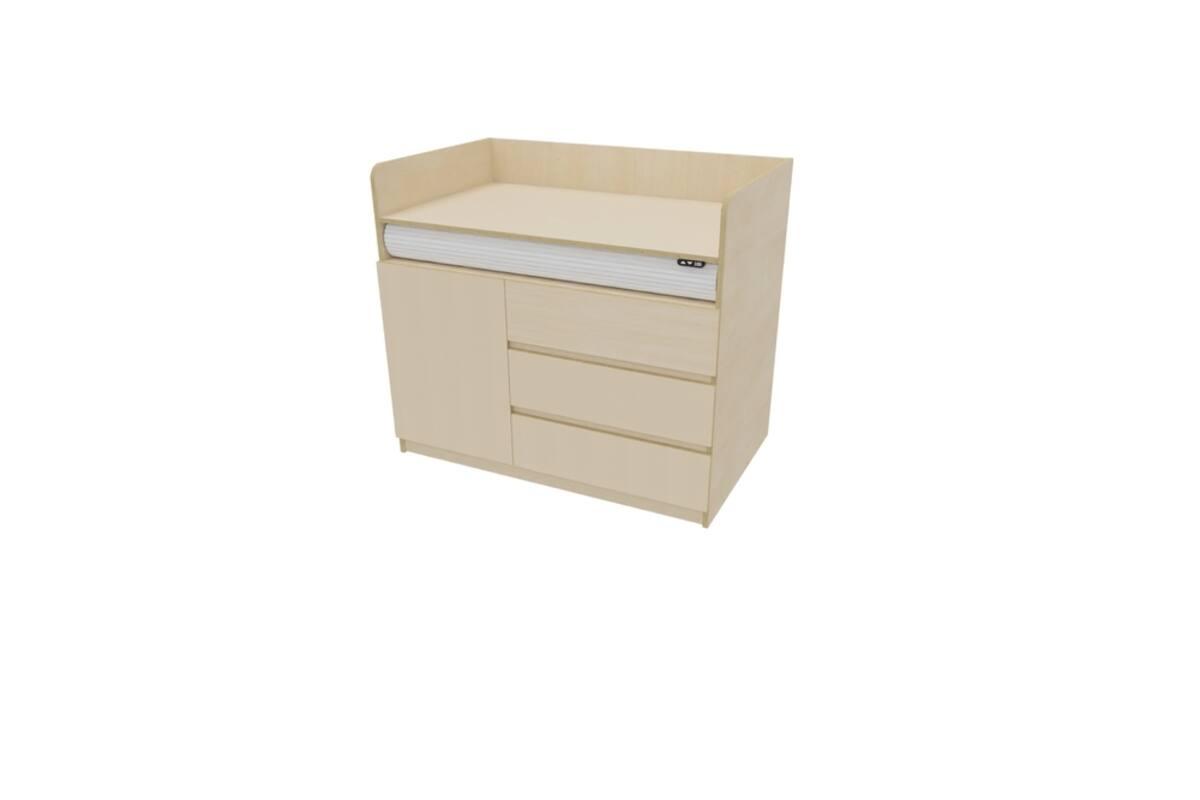 Aankleedtafel Flex+ 120 ahorn trap links