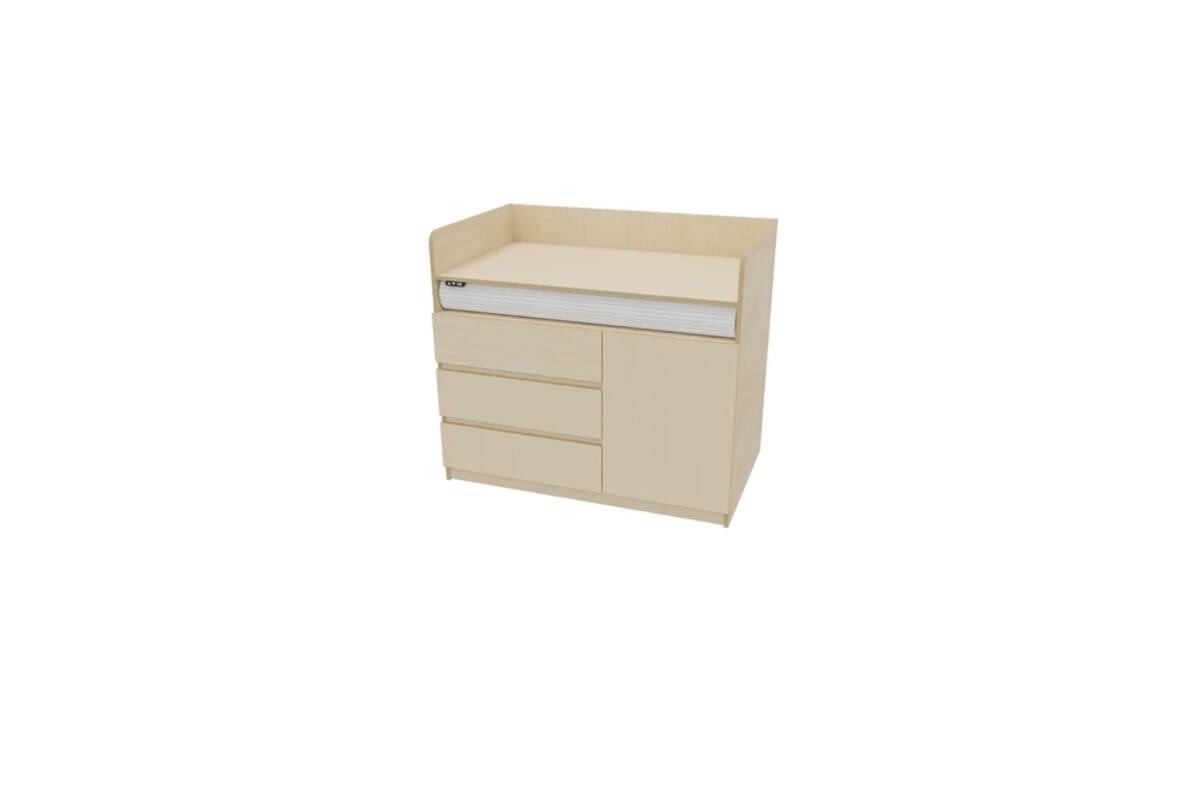 Aankleedtafel Flex+ 120 ahorn trap rechts
