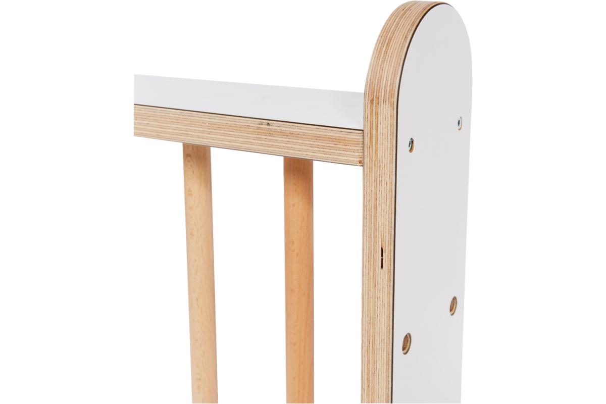 Grondboxelement | Wit, 90 cm, recht