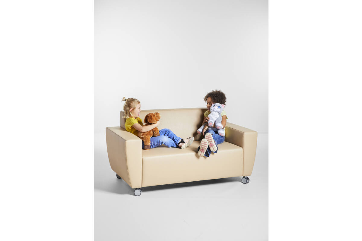 Bank Rolo 2-zits, geremde wielen, stof 7x 32M1709 classic java