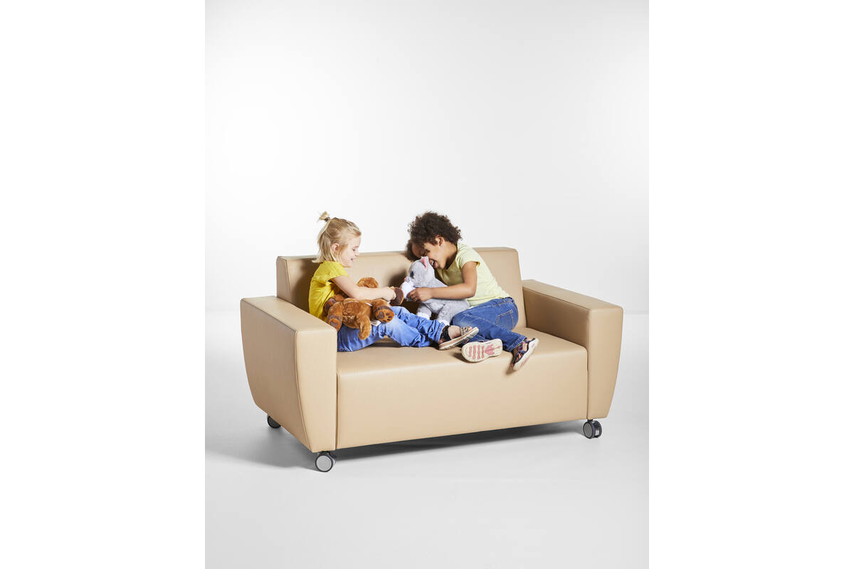 Bank Rolo 2-zits, geremde wielen, stof 7x 32M1709 classic java