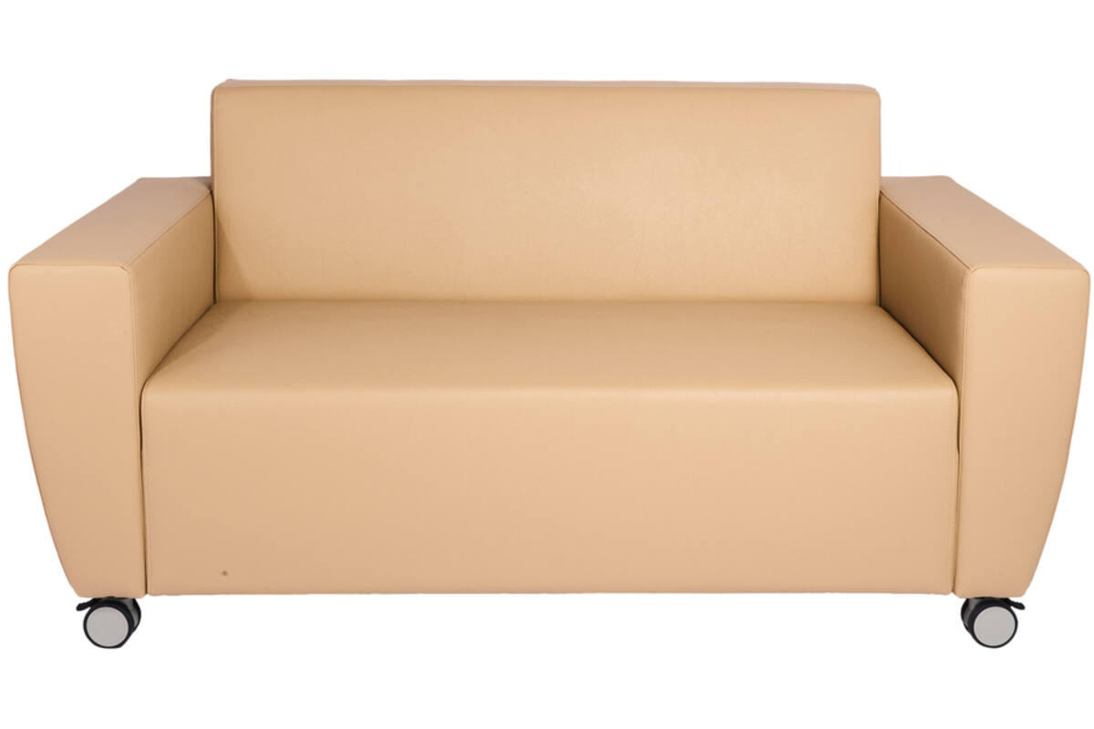 Bank Rolo 2-zits, geremde wielen, stof 7x 32M1709 classic java