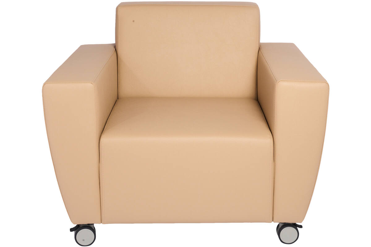 Fauteuil Rolo, geremde wielen, stof 7x 32M1709 classic java