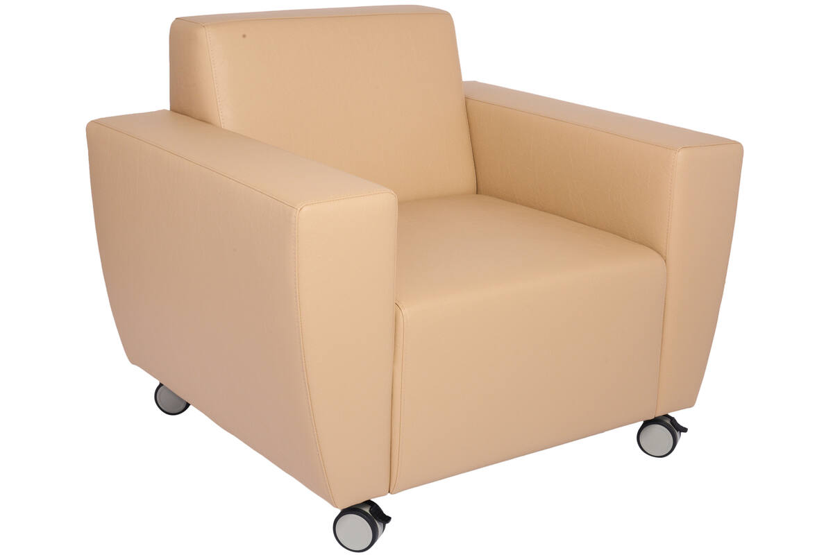 Fauteuil Rolo, geremde wielen, stof 7x 32M1709 classic java