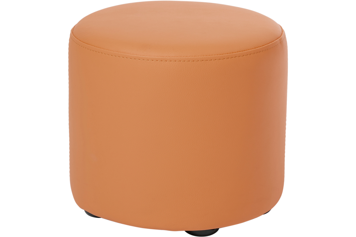 Poefje Robbie 26 cm hoog Ø 30 cm, stof 8x 32M1755 trend oranje