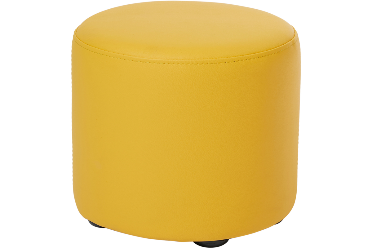 Poefje Robbie 26 cm hoog Ø 30 cm, stof 8x 32M2388 trend geel