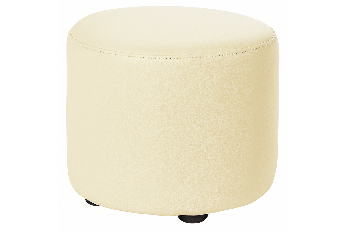 Poefje Robbie 26 cm hoog Ø 30 cm, stof 8x 32M2789 classic licht beige